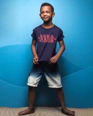 Abba Nahi Manengel Cotton Tshirt for Children Dark Blue
