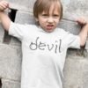 Devil Cotton Tshirt for Children White