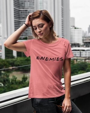 Enemies Pink Cotton Tshirt for Women