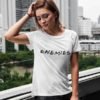 Enemies White Cotton Tshirt for Women