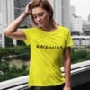 Enemies Yellow Cotton Tshirt for Women