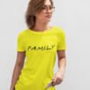 Family Yellow Cotton Tshirt for Women