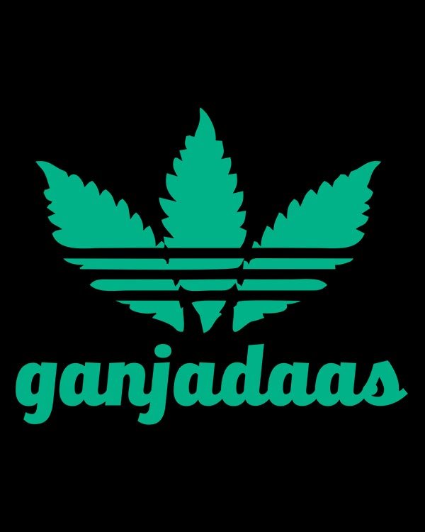 Ganjadaas Black Cotton Tshirt for Men Design