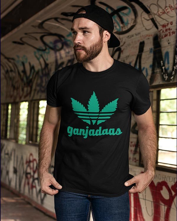 Ganjadaas Black Cotton Tshirt for Men Ganjadaas Black Cotton Tshirt for Men