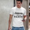 Handsome Like My Daddy White Cotton Tshirt for Men