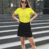 Mind Space Yellow Pure Cotton Tshirt for Women