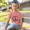 Peace Pure Cotton Tshirt for Children Pink