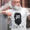 Perfect Beardo White Pure Cotton Tshirt For Men