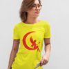 Princess of Moon Yellow Pure Cotton Tshirt for Women