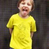 Space in Mind Pure Cotton Tshirt for Children Yellow