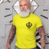 Sikh Symbol Pure Cotton Tshirt for Men Yellow