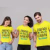 Zindagi Bas Ek Galti Pure Cotton Tshirt for Groups Yellow