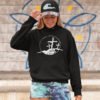 Church Symbol Pure Cotton Hoodie for Religious Women Black