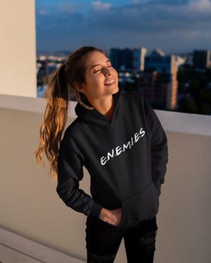 Enemies Animated Pure Cotton Hoodie for Women Black