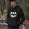 Joker Smile Animated Pure Cotton Hoodie for Men Black