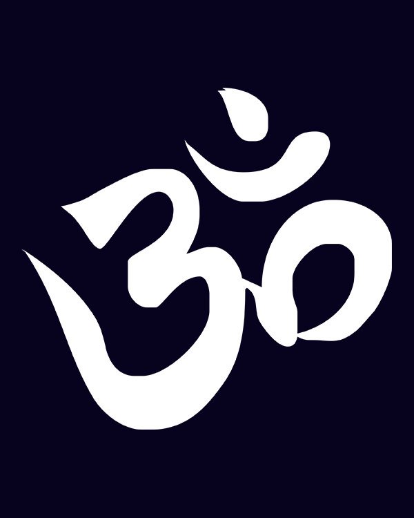 OM Pure Cotton Hoodie for Religious Women Dark Blue Design