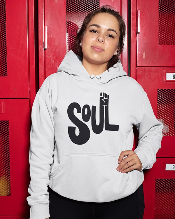 Soul Funky Pure Cotton Hoodie for Women White