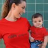 Copy Paste Pure Cotton Tshirt For Mom Son Red
