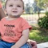 Look Bot Don't Touch Pure Cotton Tshirt For Toddlers Pink