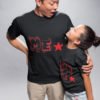 Me Mini Me Pure Cotton Tshirts For Father Daughter Black