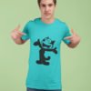 Mouse Animated Pure Cotton Tshirt for Men Sky Blue