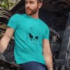 Skull Animated Pure Cotton Tshirt for Men Sky Blue