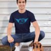 Born To Fly Pure Cotton Tshirt for Men Dark blue