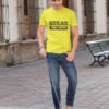 Break The Limits Pure Cotton Tshirt for Men Yellow