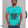 Chai Bina Chain Kahan Re Pure Cotton Tshirt for Men Sky Blue