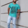 Don't Die Before You Are Dead Pure Cotton Tshirt for Men Sky Blue