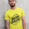 Dream Chaser Pure Cotton Tshirt for Men Yellow