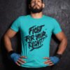 Fight For Your Right Pure Cotton Tshirt for Men Sky Blue