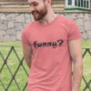 Funny Pure Cotton Tshirt for Men Pink