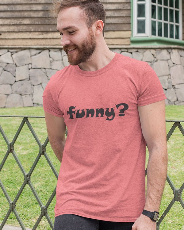 Funny Pure Cotton Tshirt for Men Pink