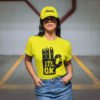 Its Ok Pure Cotton Tshirt for Women Yellow