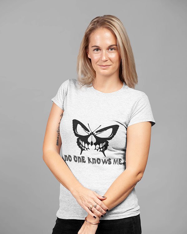 No One Knows Me Pure Cotton Tshirt for Women White
