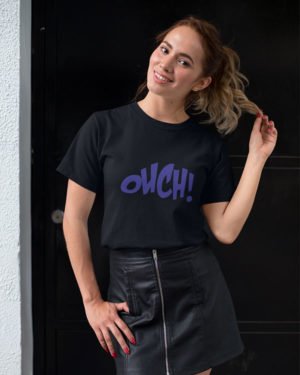 Ouch Pure Cotton Tshirt for Women Black