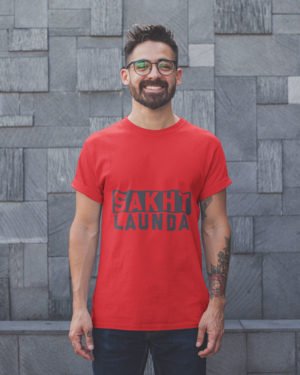 Sakht Launda Pure Cotton Tshirt for Men Red