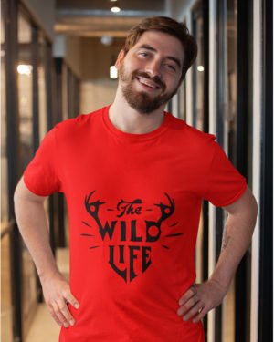 The Wild Life Pure Cotton Tshirt for Men Red