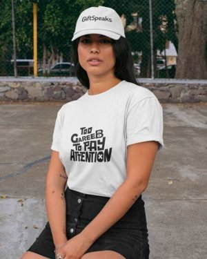 Too Garib to Pay Attention Pure Cotton Tshirt For Women White
