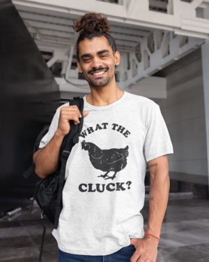 What the Cluck Pure Cotton Tshirt for Men White