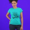 you Are My Sunshine Pure Cotton Tshirt for Women Sky Blue