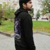 Anime Samurai Graphic Black Hoodie for Men | Japanese Streetwear Ninja Print Hoodie | Premium Fleece 300 GSM Winter Pullover Hoodie for Casual & Urban Wear By Giftspeaks