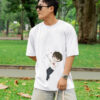 Cute Cupid Cartoon Couple T-Shirt for Men & Women | Matching Love Arrow Couple Tee | Romantic Oversized Couple T-Shirts