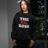 WCSB_The_Boss_1768370394822_o6ubym05mljzozf.jpg The Boss & The Real Boss Couple Sweatshirt – Matching Black Couple Upper | Unisex Fleece Sweatshirt for Couples