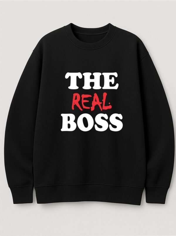 WCSB_The_Boss_1768371986954_7j271lnkcusod40.jpg The Boss & The Real Boss Couple Sweatshirt – Matching Black Couple Upper | Unisex Fleece Sweatshirt for Couples