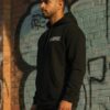 Men Urban Cyborg Printed Hoodie | Cyberpunk Back Print Hoodie for Men | Winter Streetwear Black Hoodie | Casual Hooded Sweatshirt for Men