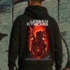 Men Urban Cyborg Printed Hoodie | Cyberpunk Back Print Hoodie for Men | Winter Streetwear Black Hoodie | Casual Hooded Sweatshirt for Men