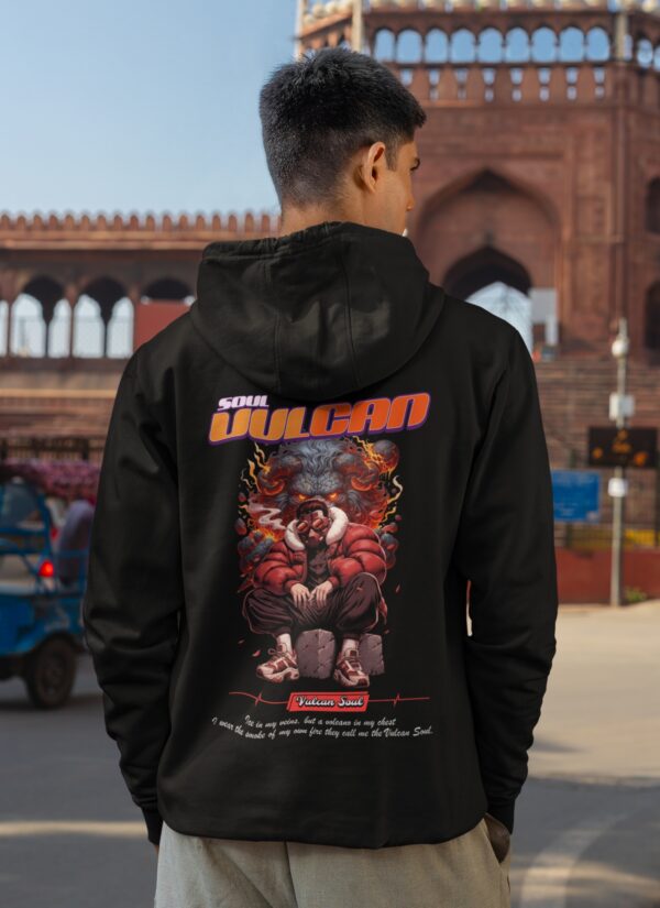 WMFHB_Vulcan_Soul_1768043779651_4r4sb6k88rkf7m0.jpg Black Men’s Streetwear Hoodie – Vulcan Soul Fire Graphic Back Design | Fleece Cotton 300 GSM