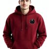 Anime Inspired Graphic Hoodie for Men | Premium Streetwear Back Print Hoodie | Oversized Casual Wear Hoodie by giftspeaks | Maroon